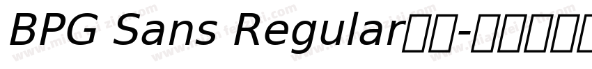 BPG Sans Regular字体字体转换